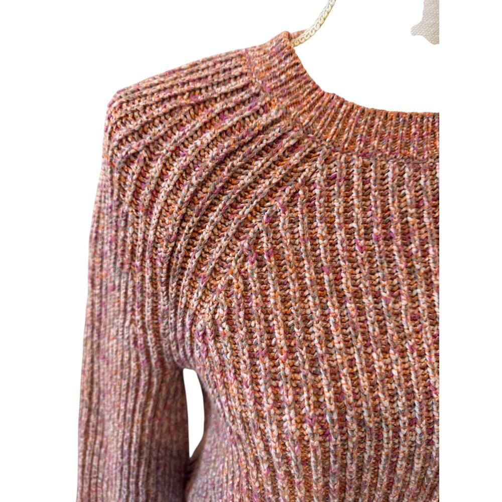 Frame Marled Raglan Crewneck Sweater Lavender Multi S - Picture 6 of 8